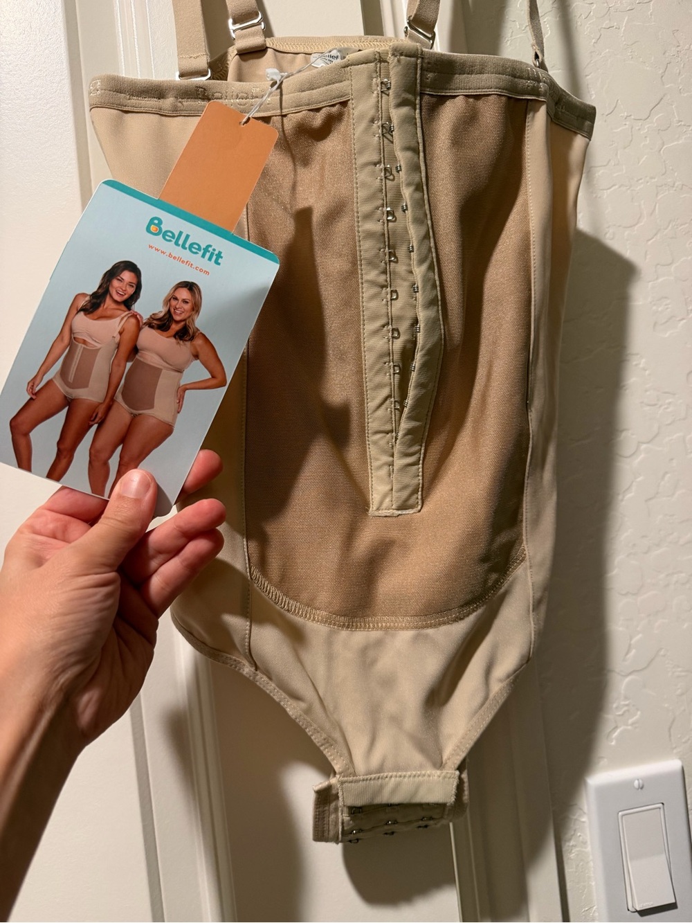 Bellefit Beige Shapewear Bodysuit - Supportive Postpartum Compression